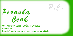 piroska csok business card